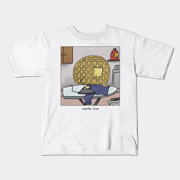 Waffle Iron Kids T-Shirt by cartoonistnate